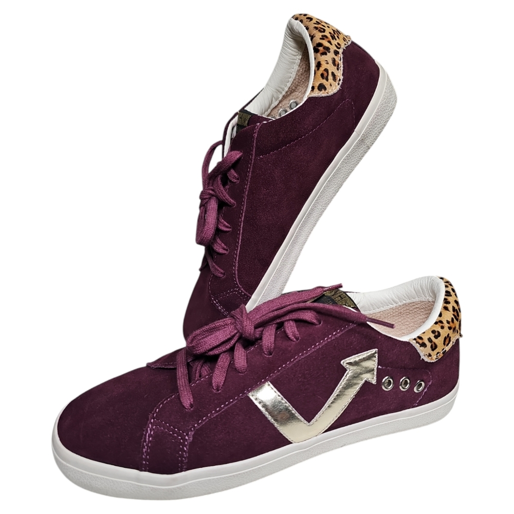 Vintage‎ Havana "Jordy" burgundy leopard multi sneakers
